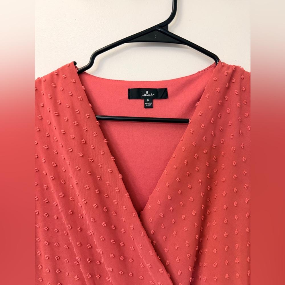 Lulu's Rose Wrap Midi Dress with Ruffle Accents - Picture 3 of 8